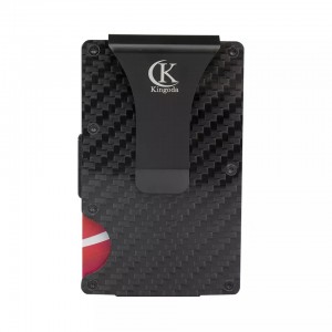 Carbon Fiber Money Clip RFID Blocking Herra veski Stórt kreditkortahald fyrir karla
