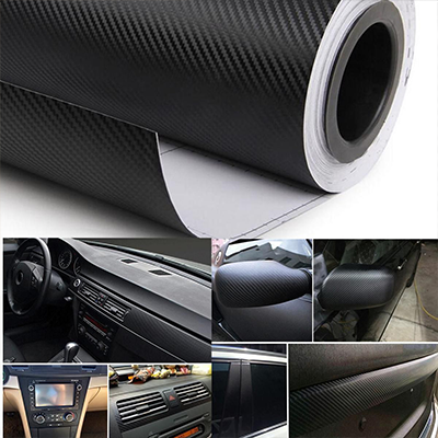 5D Carbon Fiber Car Sticker Matte Black Gloss Vinyl Wrap Car